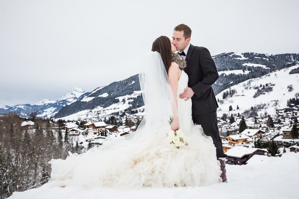 Une jolie séance photos de mariage à Megève