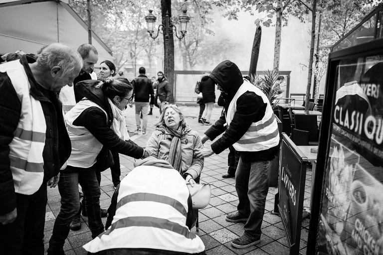 Personne blessée pendant une manifestation